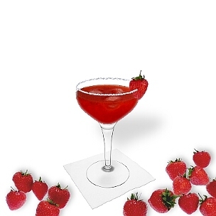 Eine weitere großartige Option für Erdbeer Margarita, eine Cocktailschale.